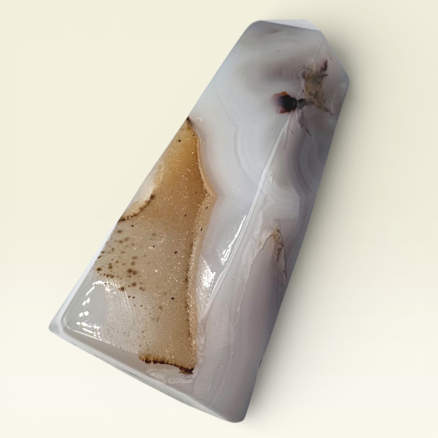 Grey Agate Druzy Tower (11.6cm)