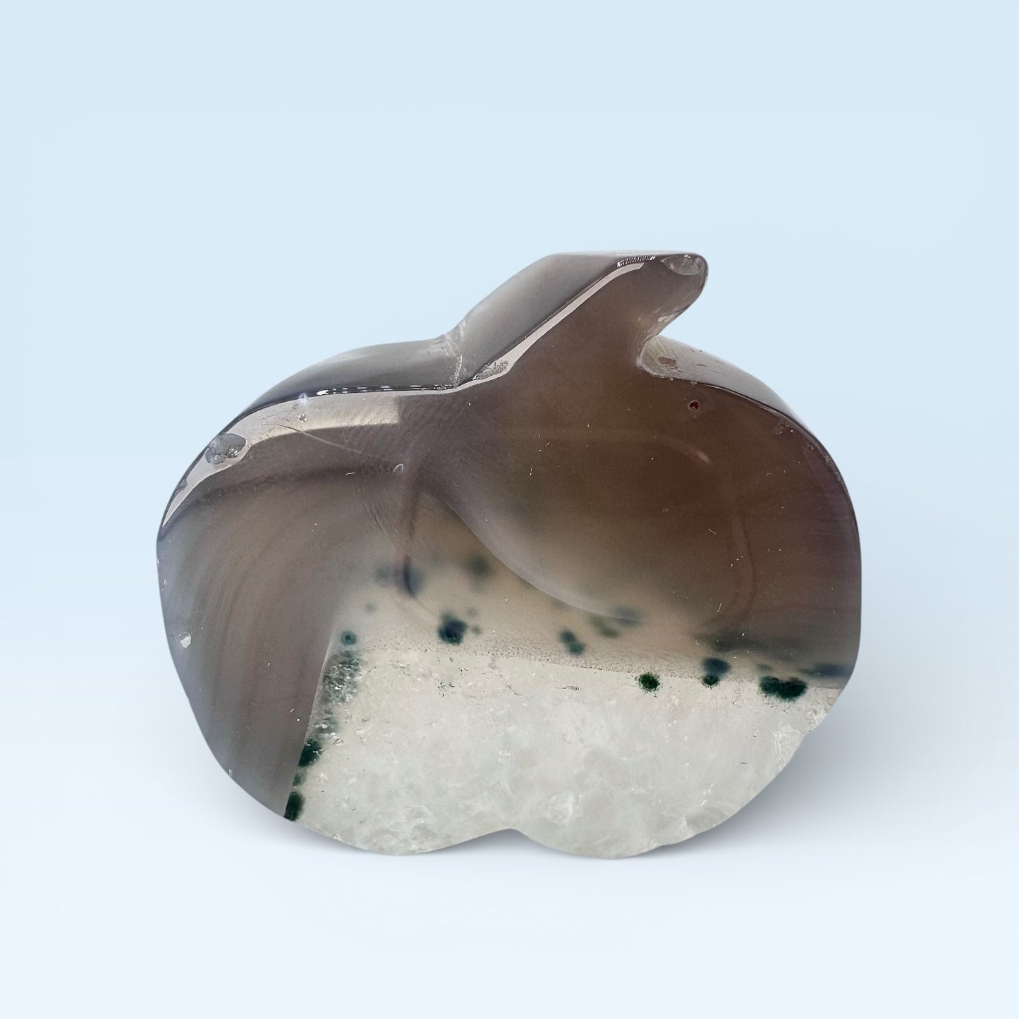 Grey Druzy Agate Apple 5cm