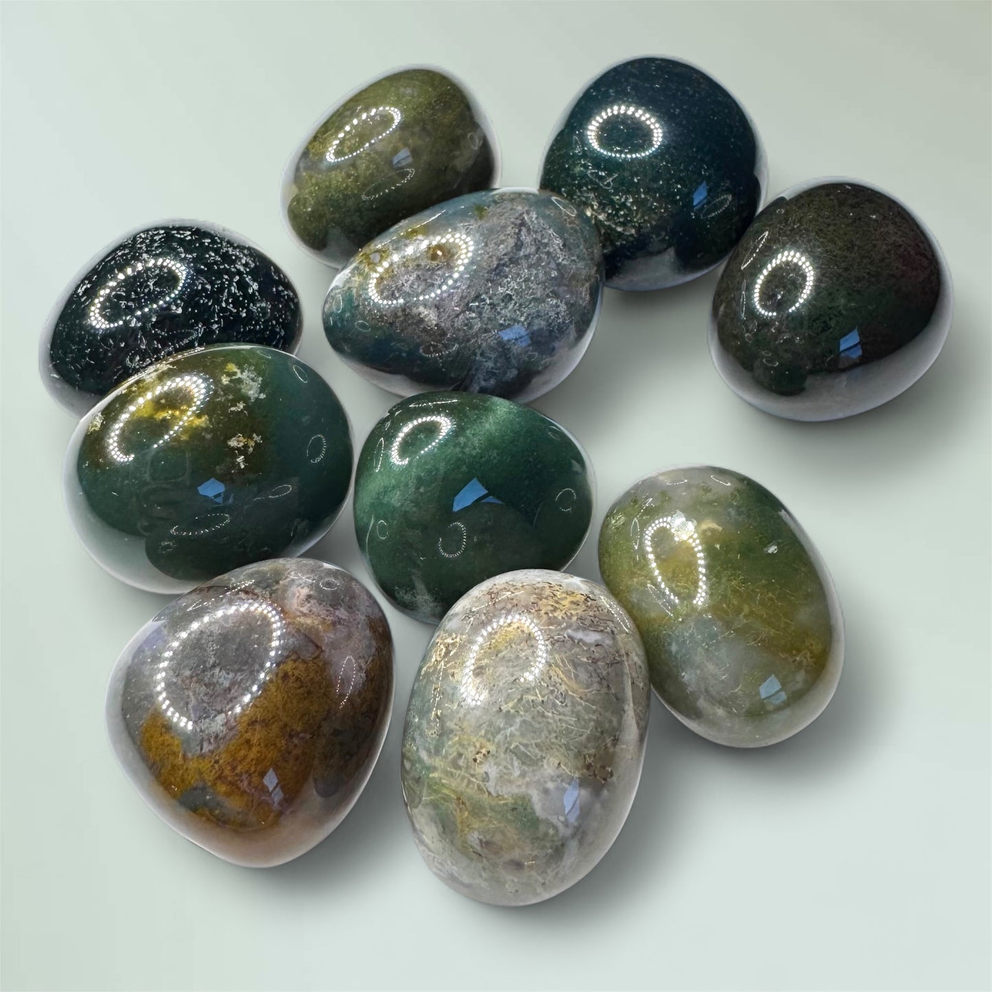 Moss Agate Tumblestone