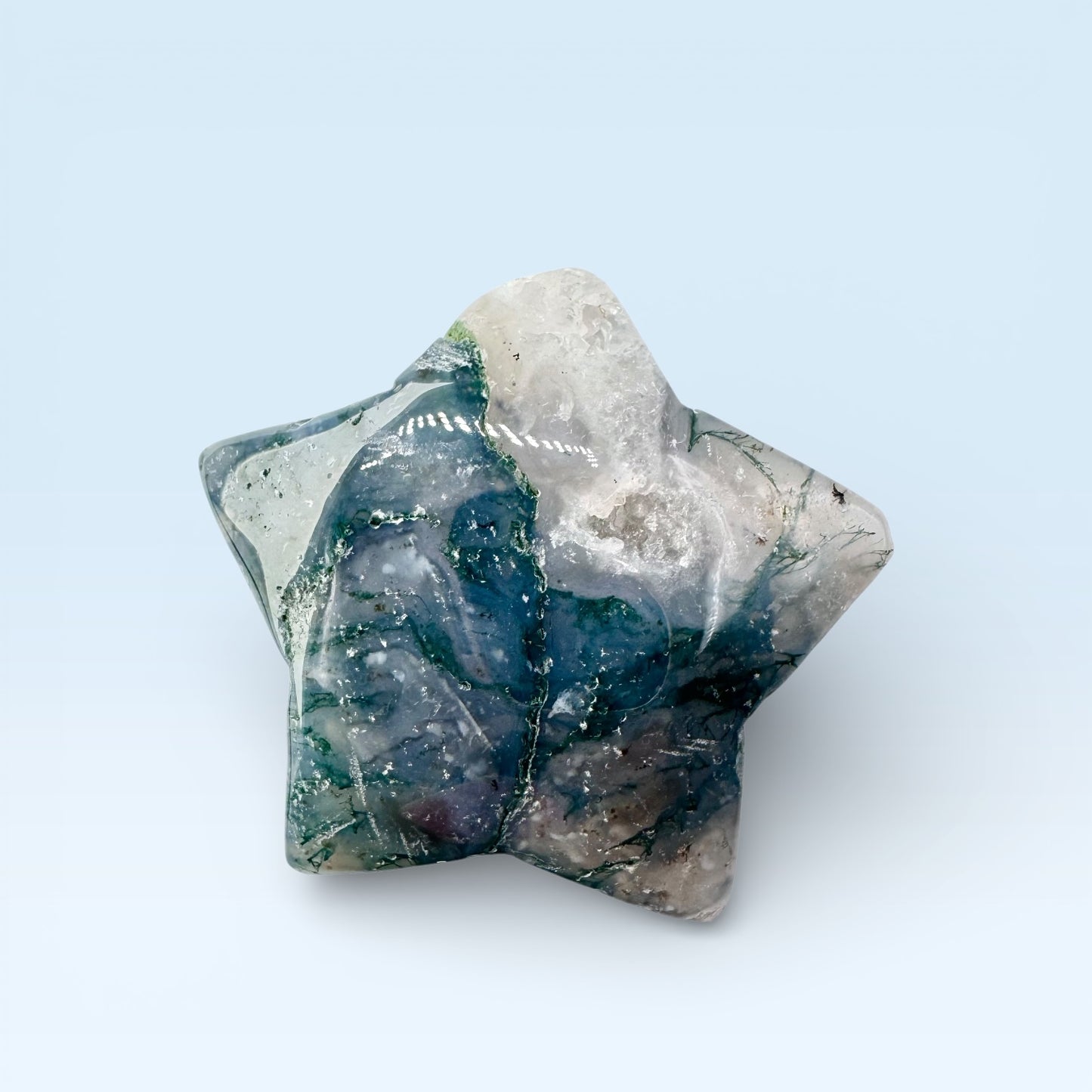 Moss Agate Star (4.5cm)