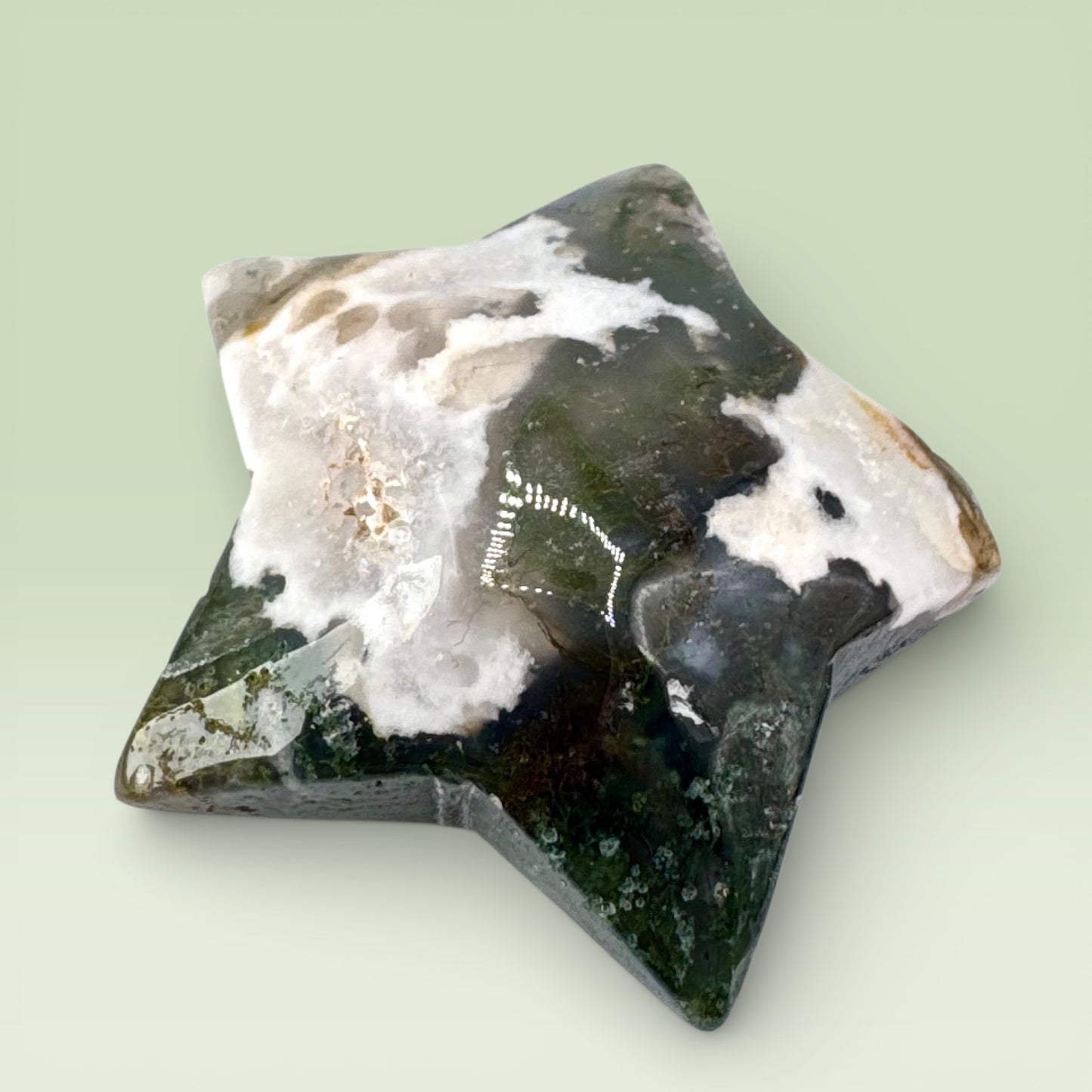Moss Agate Star (4.5cm)