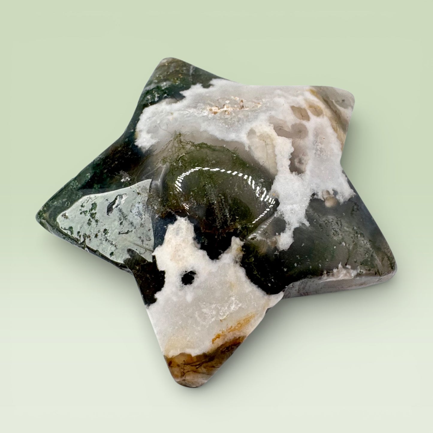 Moss Agate Star (4.5cm)