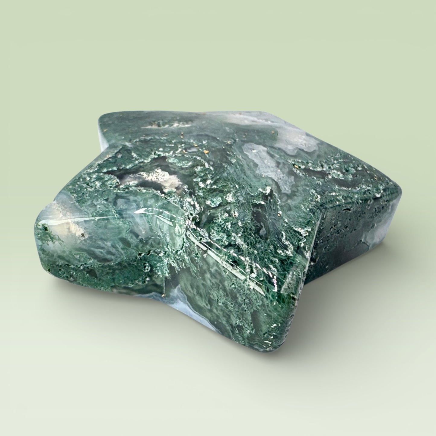 Moss Agate Star (4.5cm)