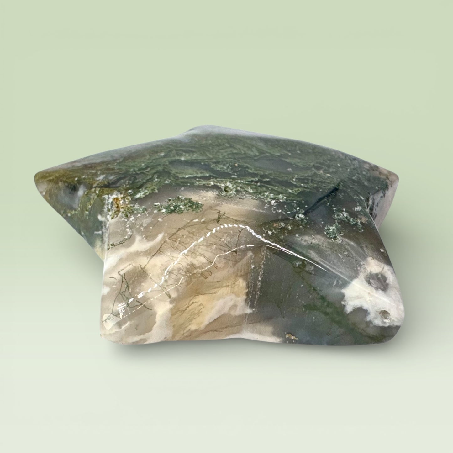 Moss Agate Star (4.5cm)