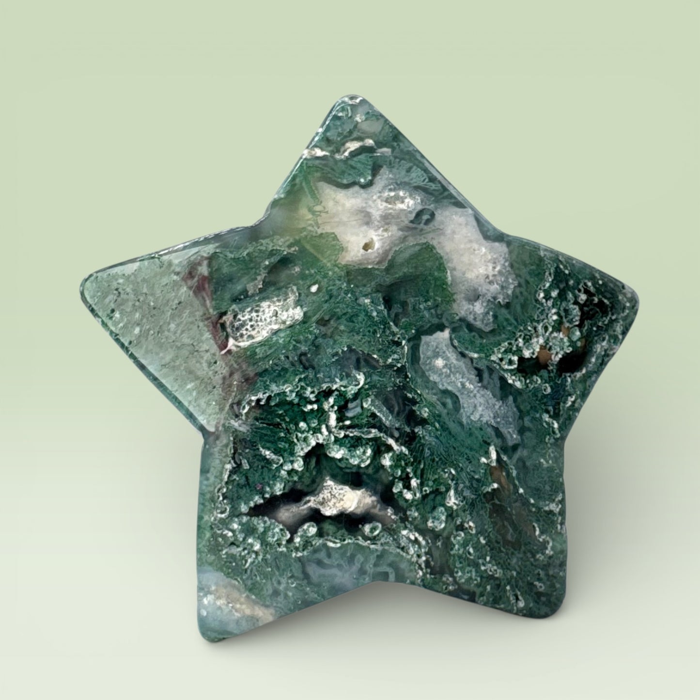 Moss Agate Star (4.5cm)