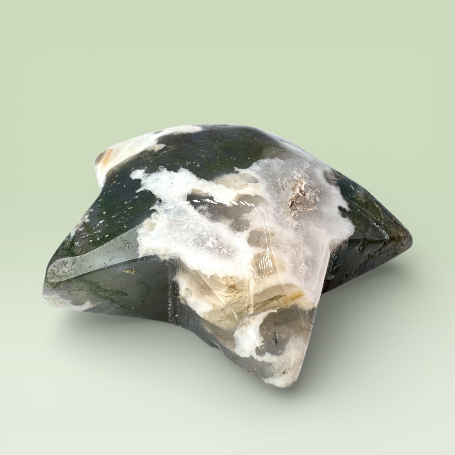 Moss Agate Star (4.5cm)