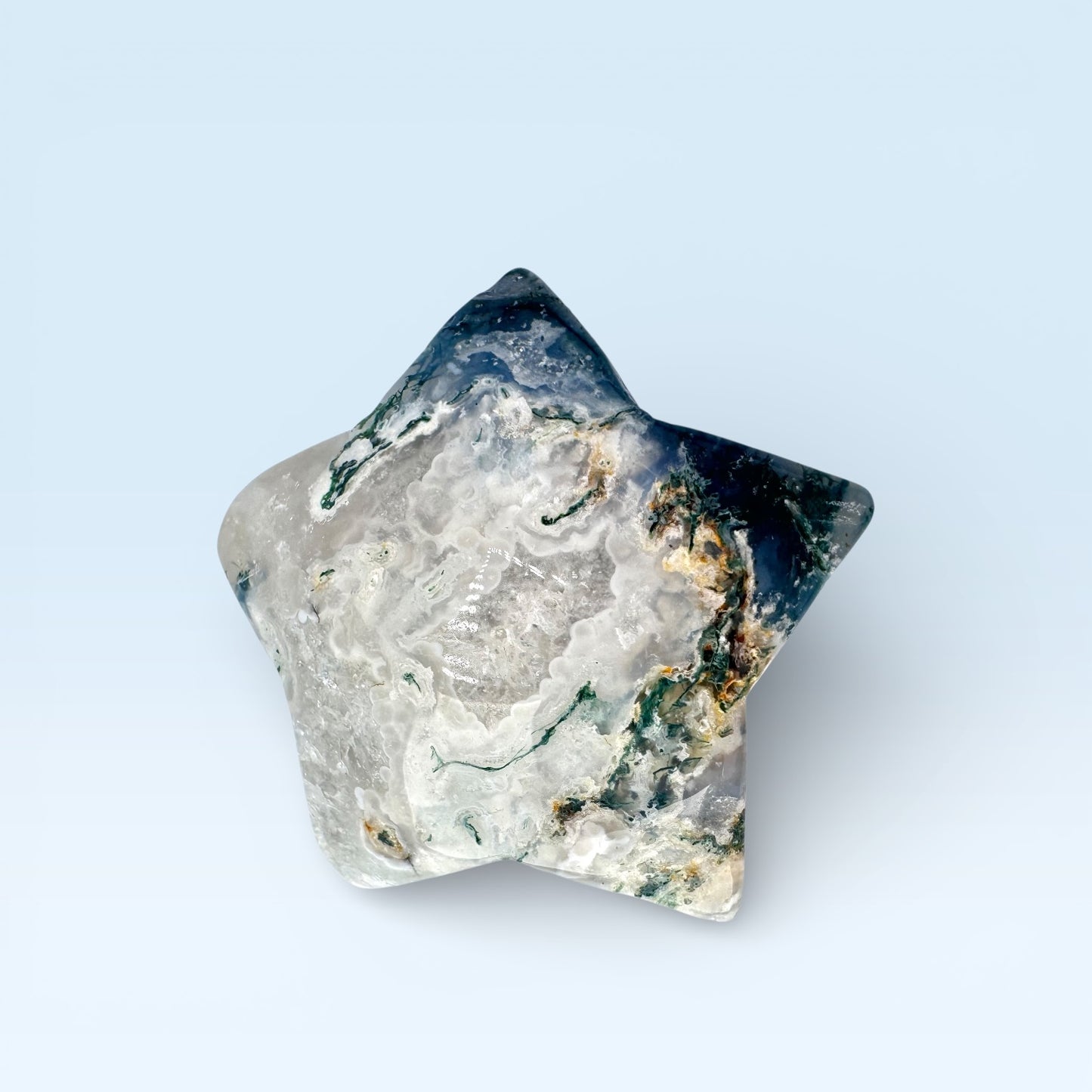 Moss Agate Star (4.5cm)