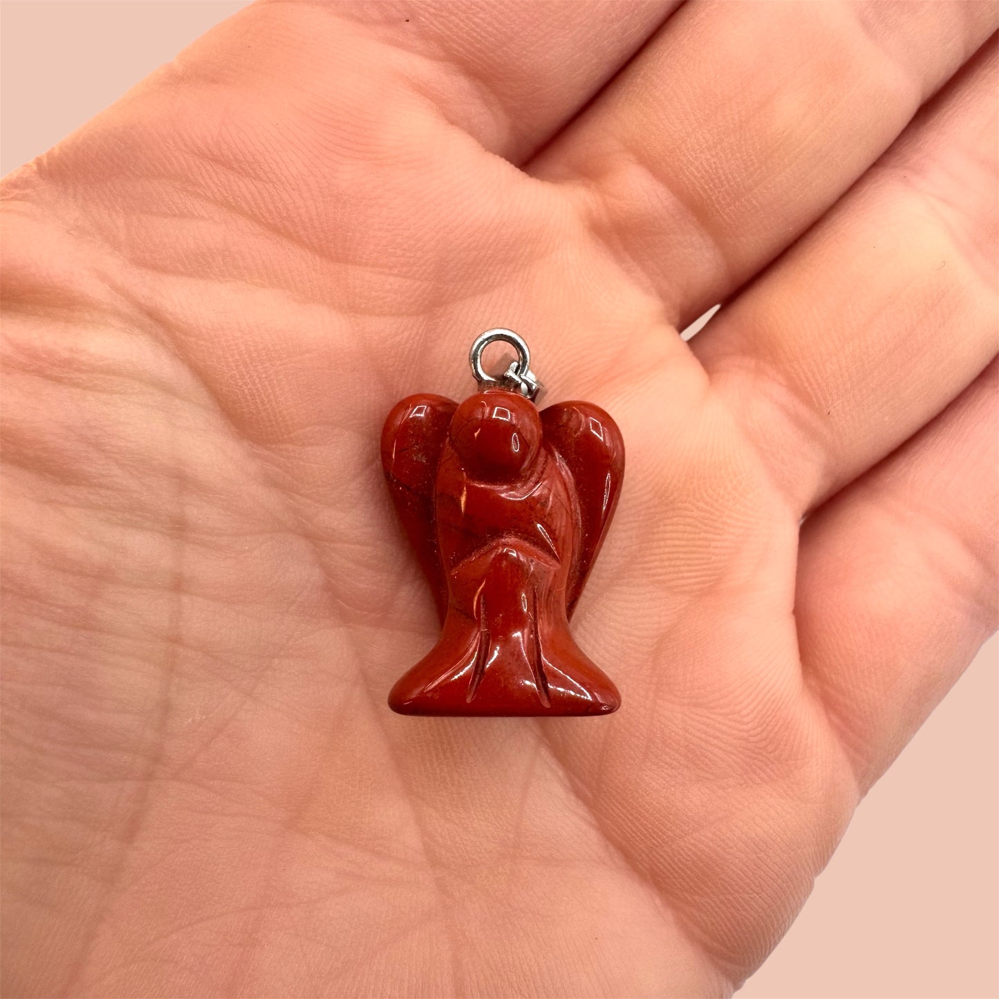 Red Jasper Angel Pendant (2cm)