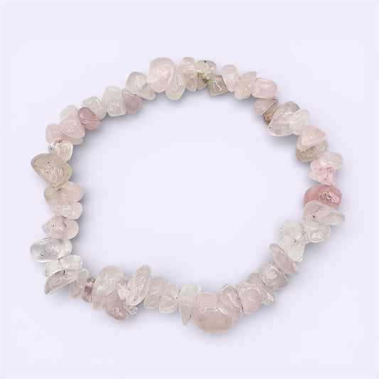 Rose Quartz Chip Bracelet