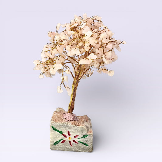 Rose Quartz Wishing Tree (22.5cm) Handmade in India
