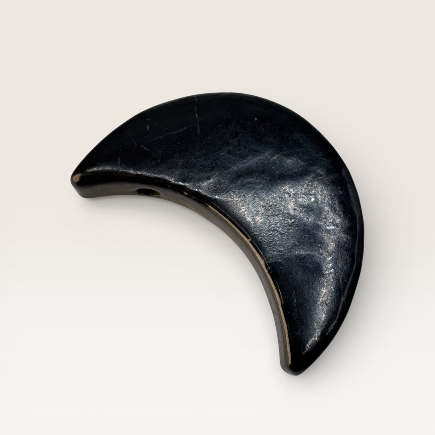 Shungite Moon Pendant