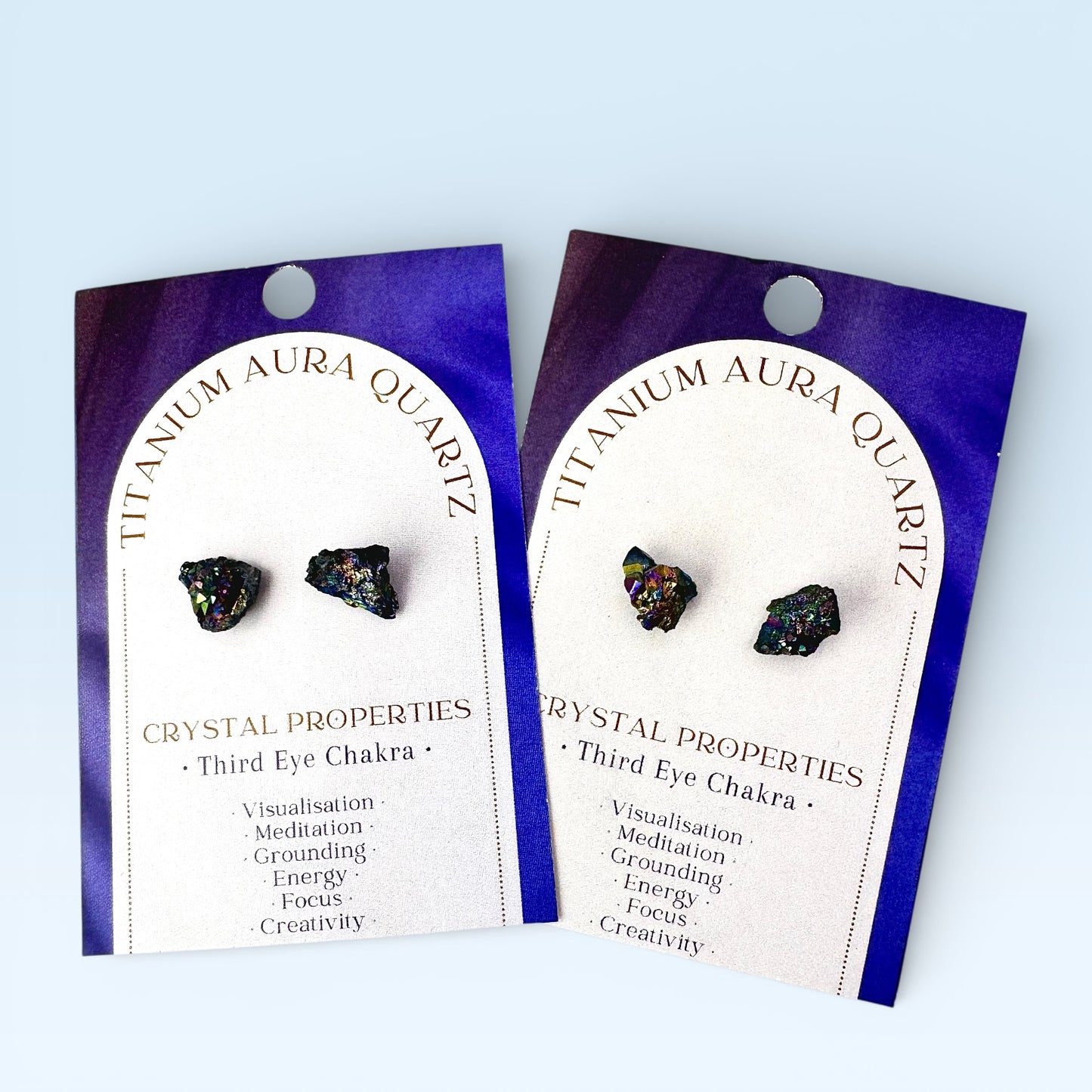 Titanium Aura Quartz Chip Earrings