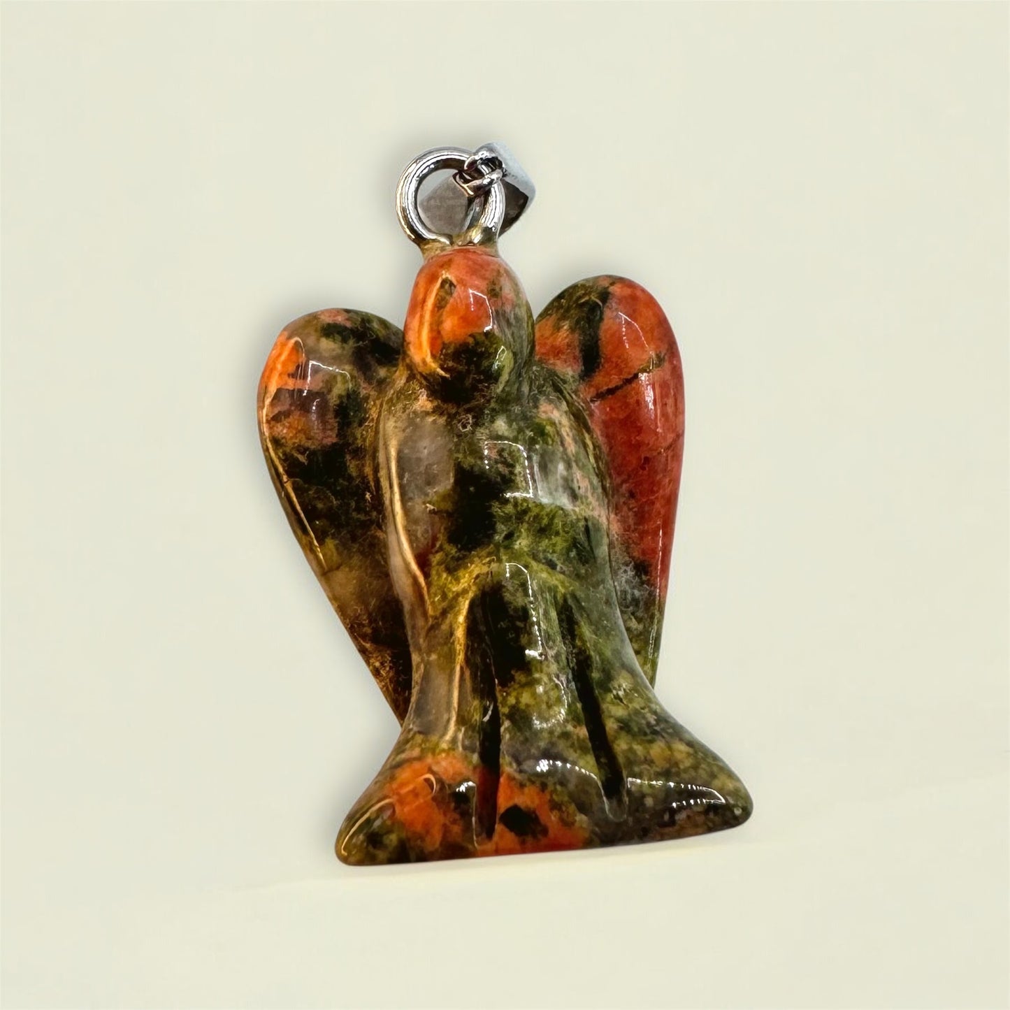 Unakite Angel Pendant (2cm)
