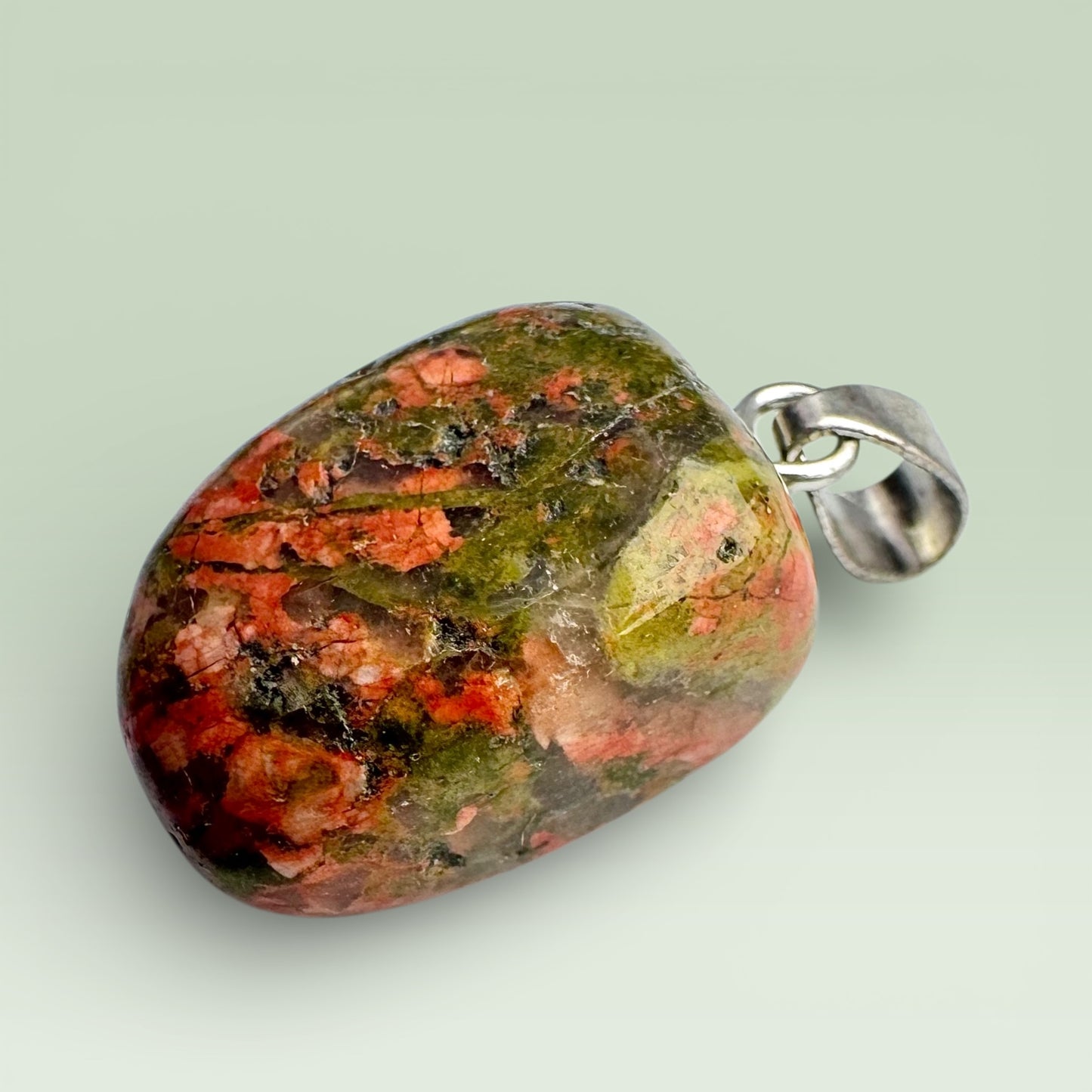 Unakite Tumble Pendant (1.5cm)