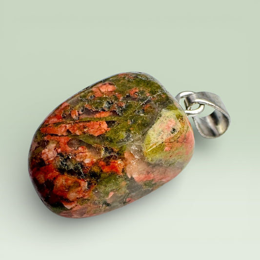Unakite Tumble Pendant (1.5cm)